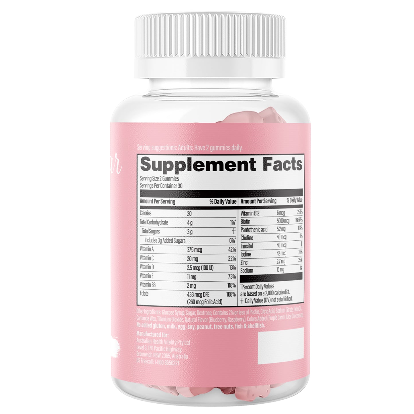 Haircarebear Hair Growth Support Gummies
