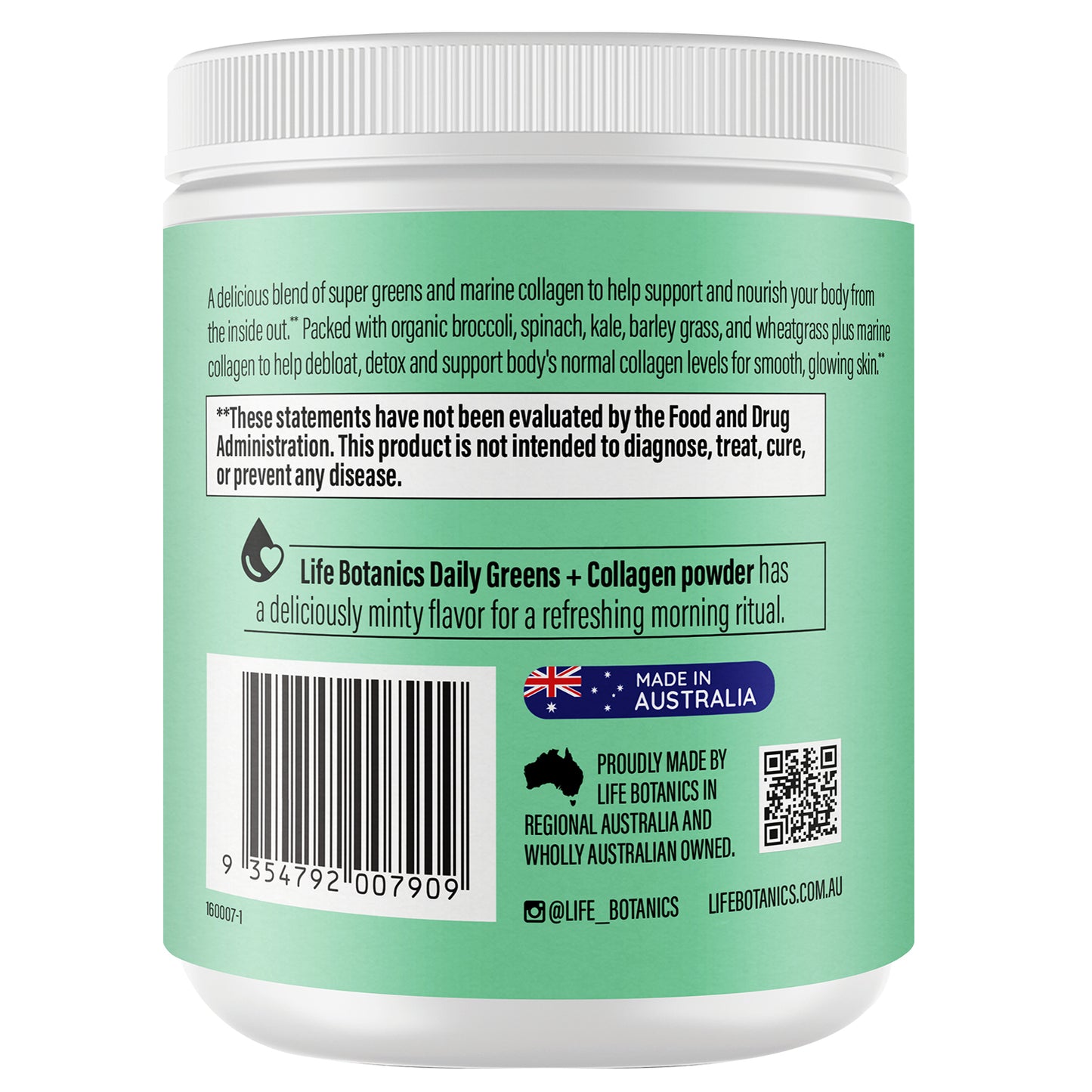Life Botanics Daily Greens + Collagen Powder